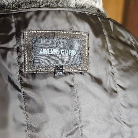 Men's Winter Leather Jacket With Detachable Under Vest And Collar Size XL Tag On - Picture 8 of 16